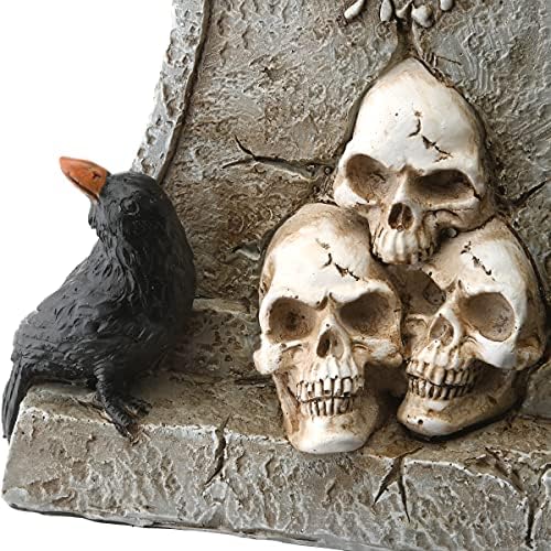 National Tree Company Skeleton Behind Tombstone Halloween Decoration 12 Inches