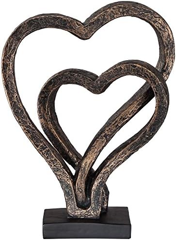 Kensington Hill Interlocking Hearts Bronze Sculpture 1
