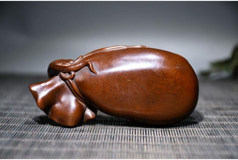 Handcrafted Boxwood Wealth Mouse Sculpture