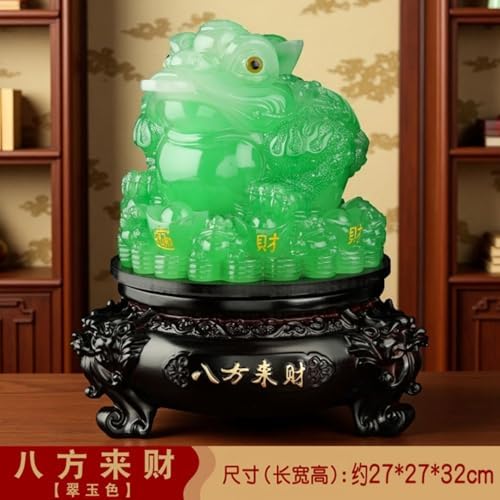 Large Feng Shui Golden Toad Sculpture for Wealth and Prosperity