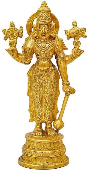 Statuestudio Lord Vishnu Standing Idol 8 Inch Brass
