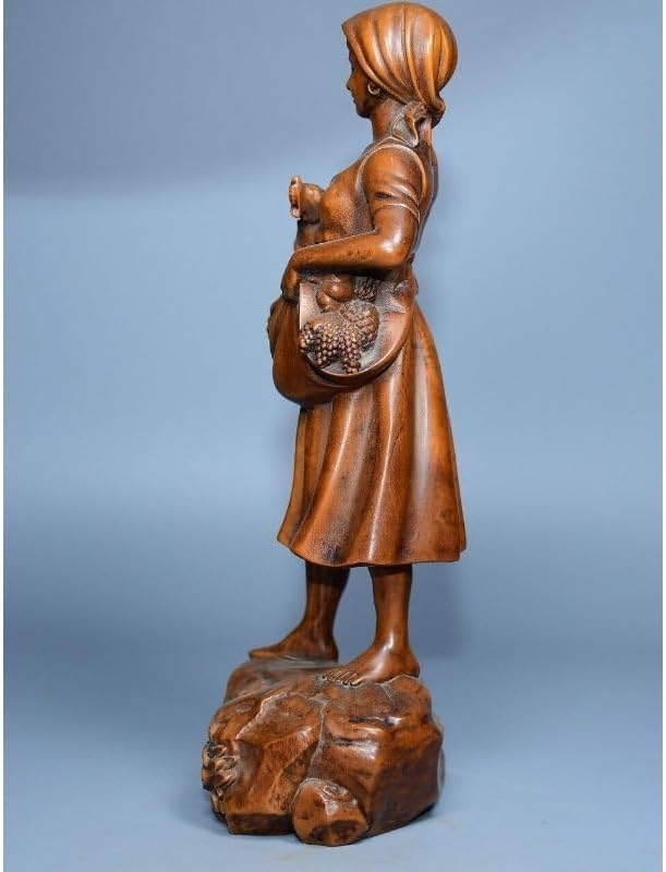 LimpaC Collection Boxwood Meditating Woman Statue