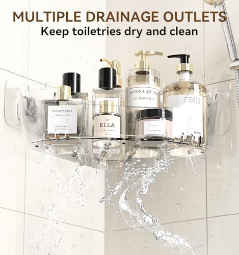 JNDETOP Corner Shower Caddy 3-Pack Adhesive Organizer