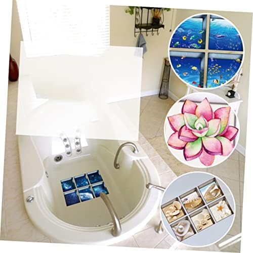 Ciieeo 3D Non Slip Bathtub Decals for Bathroom Wall Stickers