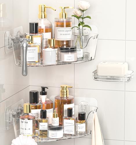 JNDETOP Corner Shower Caddy 3-Pack Adhesive Organizer