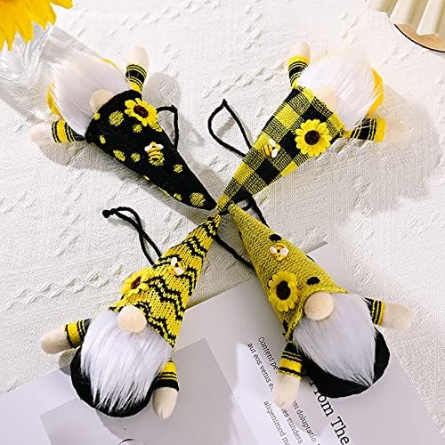 Mini Plush Sunflower Gnome Desk Statue Decor