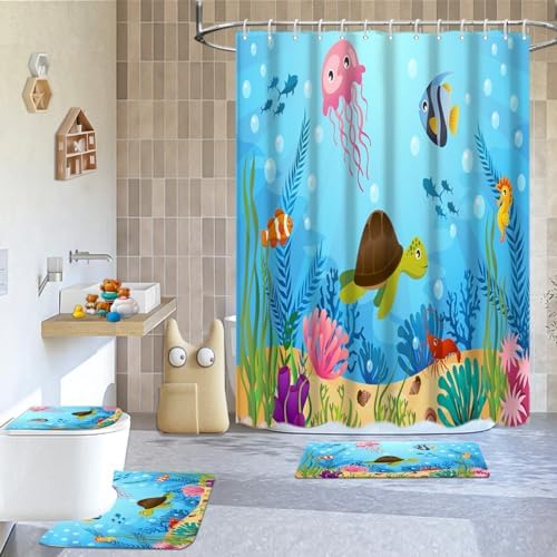Lnond 4 Pcs Kids Bathroom Accessory Set