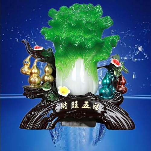 Blue Gold Resin Wealth Prosperity Statue