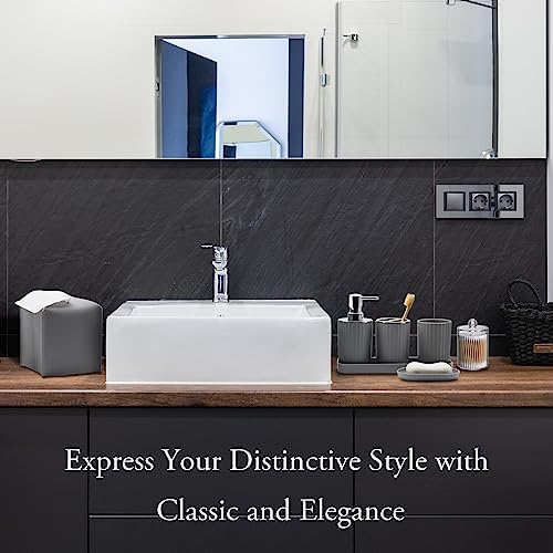 Bthenov 10 Piece Grey Bathroom Accessory Set