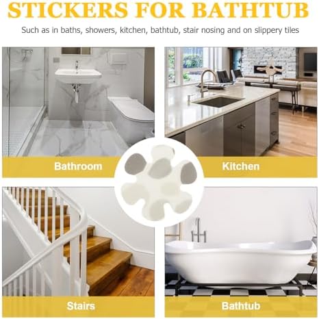 1Set Flower Shape Non-Slip Bathroom Stickers