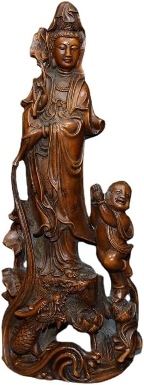 LimpaC Collection Mini Boxwood Kwan-Yin Statue