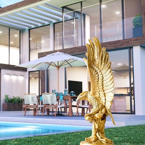 YouFine Bronze Golden Eagle Sculpture 315 High 1