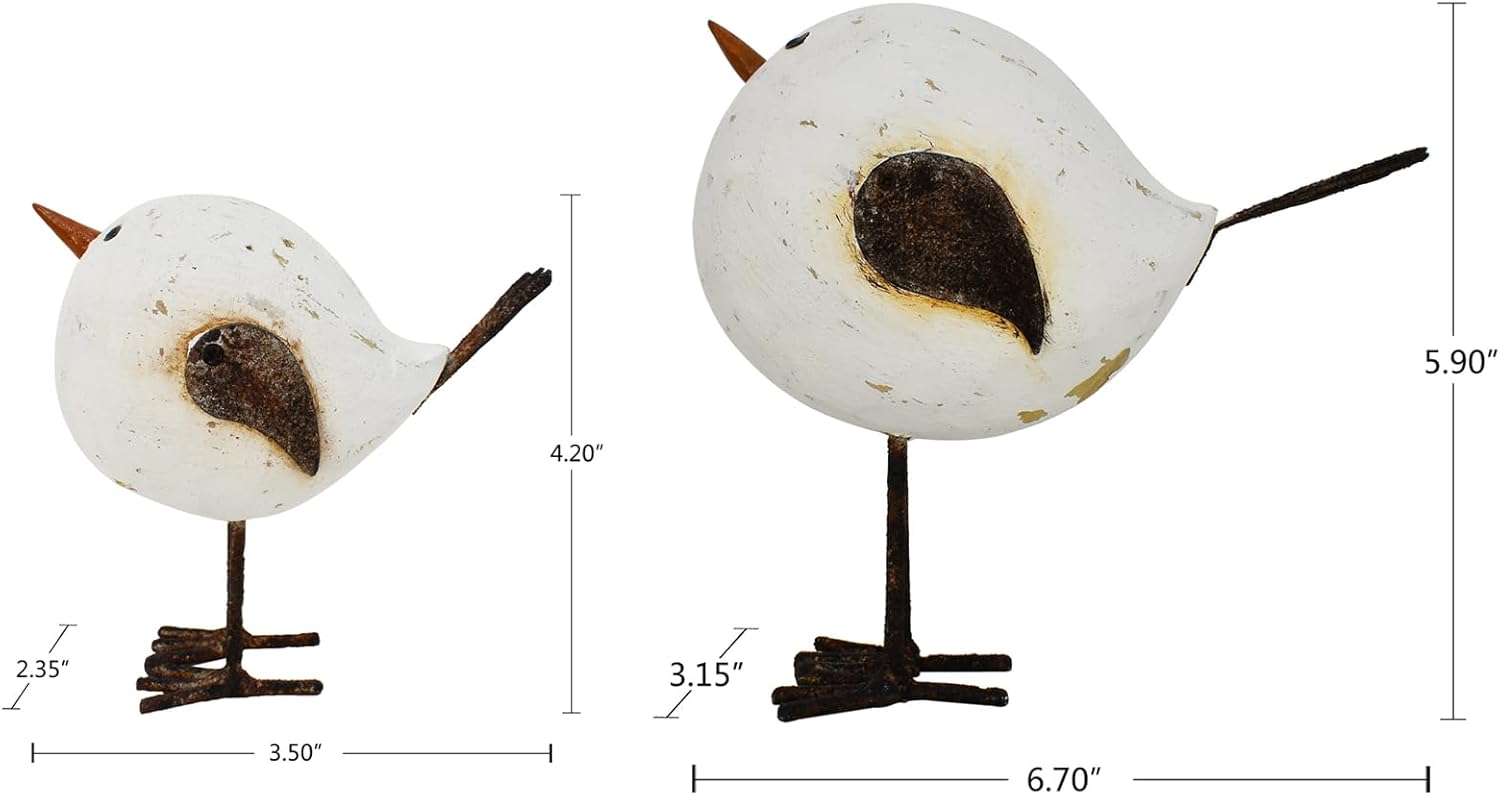 Aecipl Wood Seagull Sculpture Nautical Decor Statue