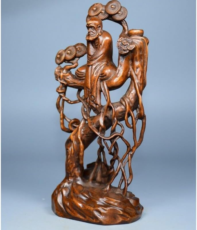 LimpaC Mini Boxwood Arhat Meditation Statue