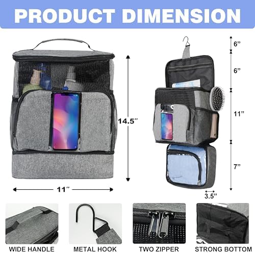 TOPMELON Portable Shower Caddy for Travel and Dorm