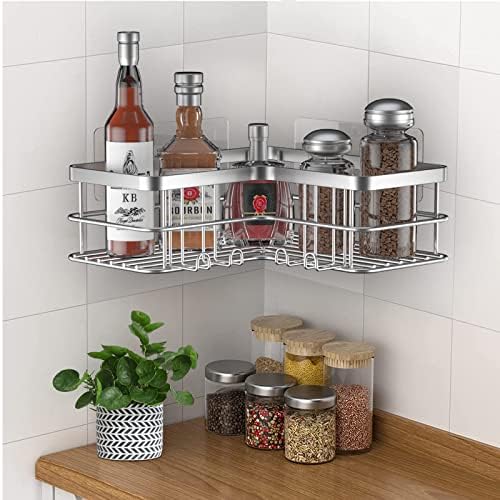 Yazoni Shower Caddy 2-Pack Corner Shelf Silver