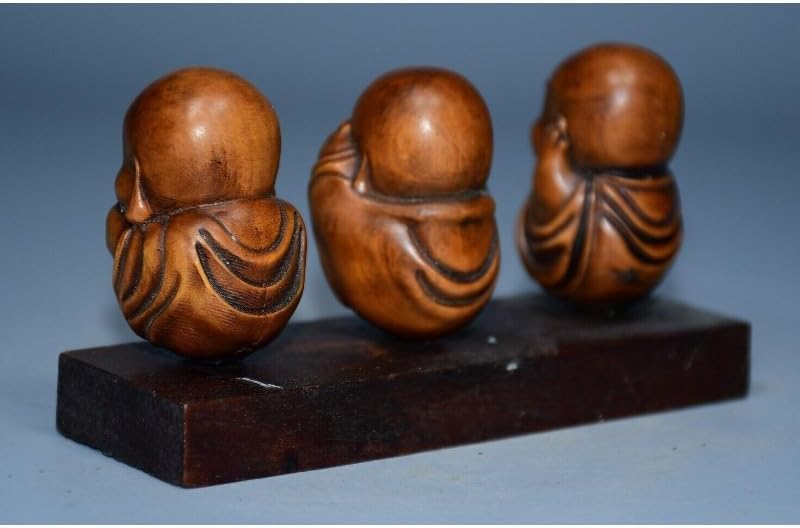 LimpaC Mini Boxwood Buddha Statues Set