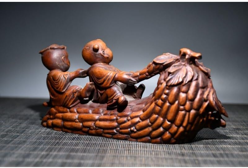 LimpaC Handmade Boxwood Bittermelone Statue Decor