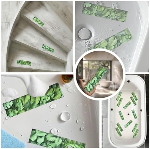 Non Slip Bathtub Stickers 12 PCS Botanical Design