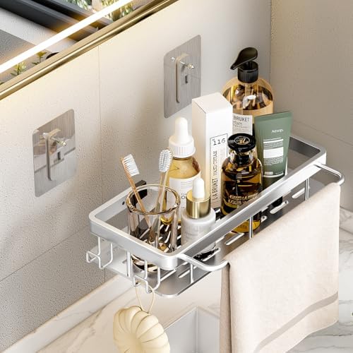 RUITHOE Aluminum Shower Caddy 2 Pack No Drill Rustproof Organizer
