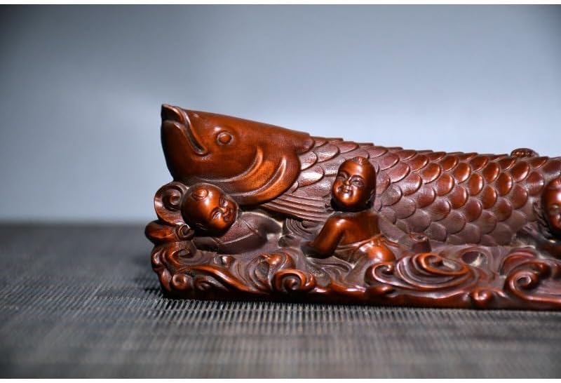 Handcrafted Boxwood Bamboo Meditating Statue