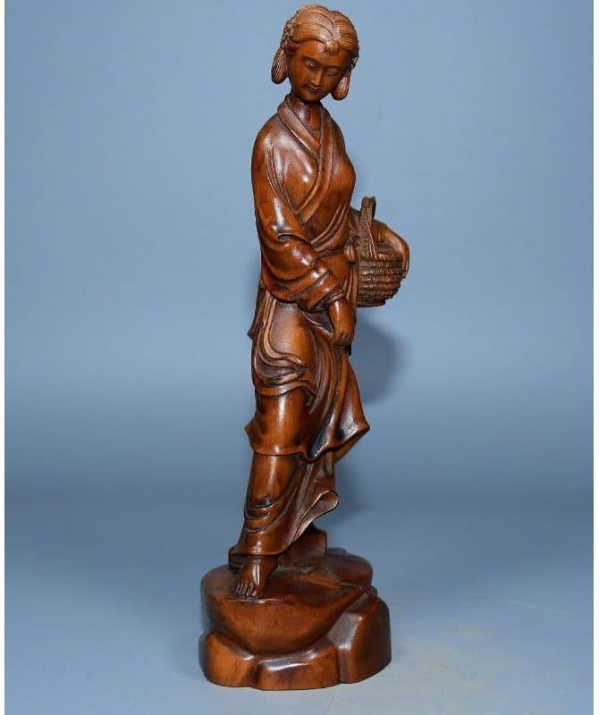 LimpaC Collection Mini Boxwood Meditating Woman Statue