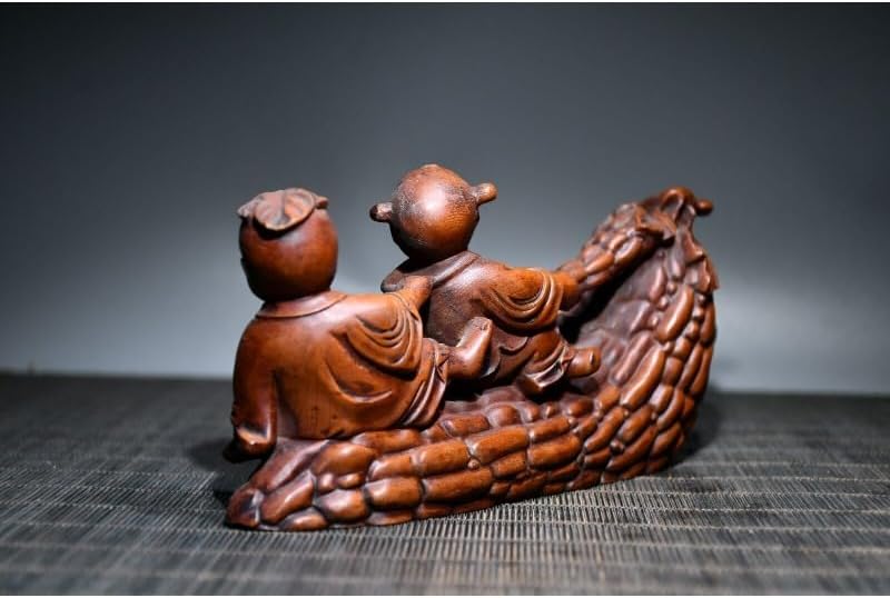 LimpaC Handmade Boxwood Bittermelone Statue Decor