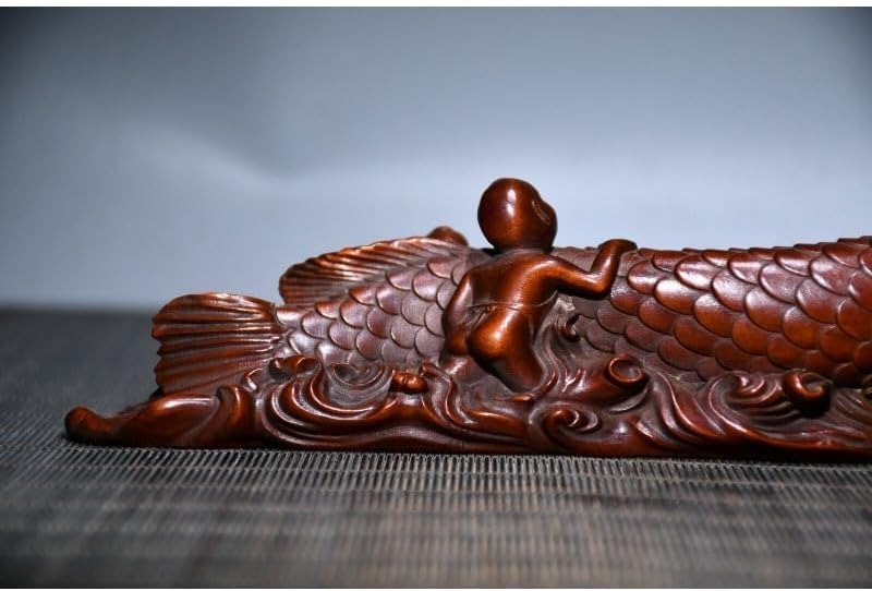 Handcrafted Boxwood Bamboo Meditating Statue