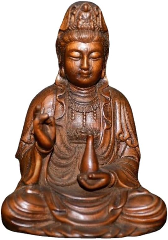 LimpaC Handmade Boxwood Kwan Yin Statue