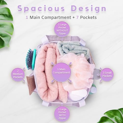 DV Lifestyle Mesh Shower Caddy with 7 Pockets and Zipper