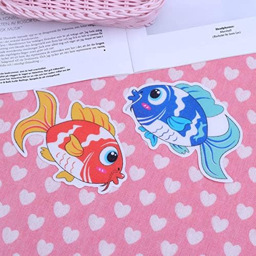 Cabilock 6pcs Bathtub Non-Slip Stickers Fish Design