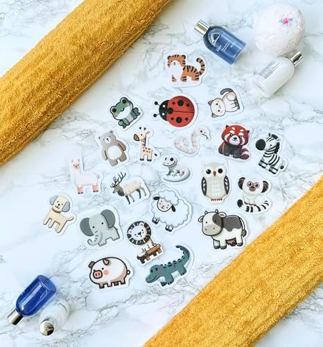 Non Slip Bathtub Stickers 21PCS Montessori Animal Applique