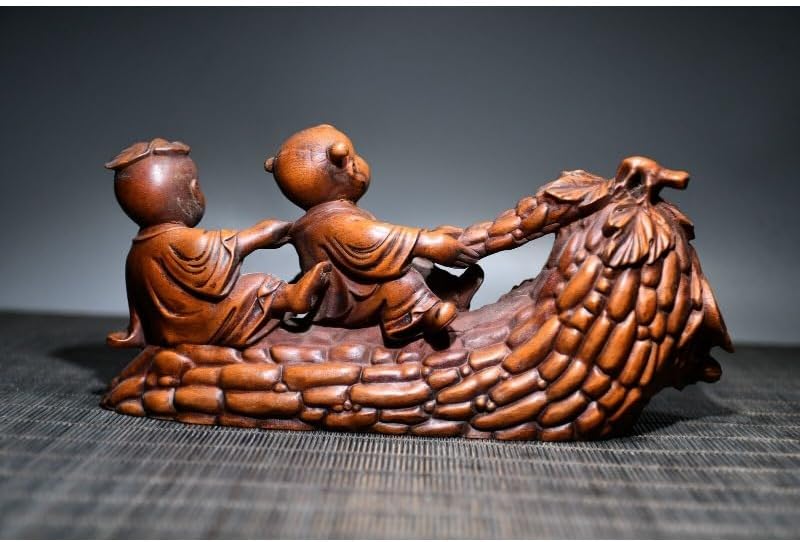 LimpaC Handmade Boxwood Bittermelone Statue Decor