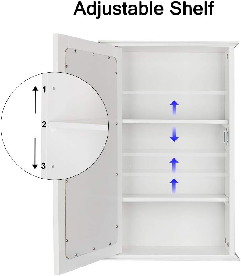 MTFY Wall Mounted Medicine Cabinet with Storage