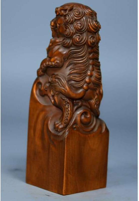 LimpaC Boxwood Animal Beast Wealth Seal Statue