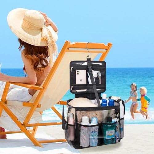 CUBETASTIC Portable Shower Caddy with 4 Side Pockets