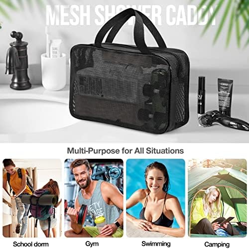 Gocvo Mesh Shower Caddy Bag - Black Large