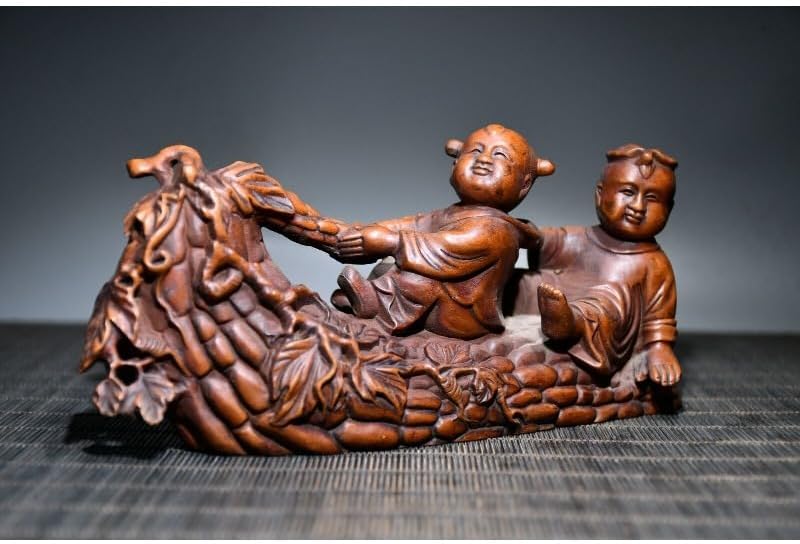LimpaC Handmade Boxwood Bittermelone Statue Decor