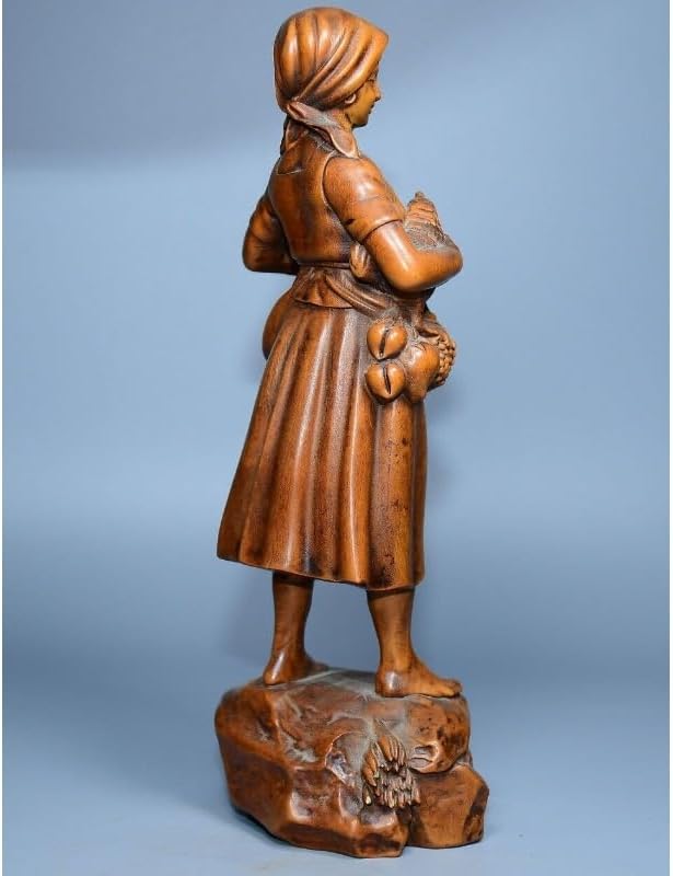 LimpaC Collection Boxwood Meditating Woman Statue