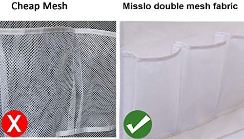 MISSLO 8-Pocket Mesh Shower Organizer with Rotating Hanger