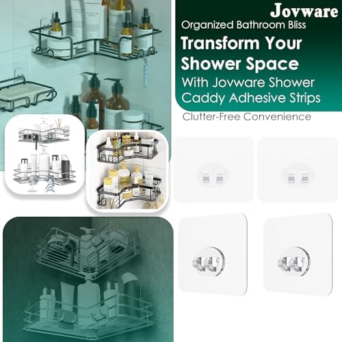 Jovware Shower Caddy Adhesive Replacement 4 Pack