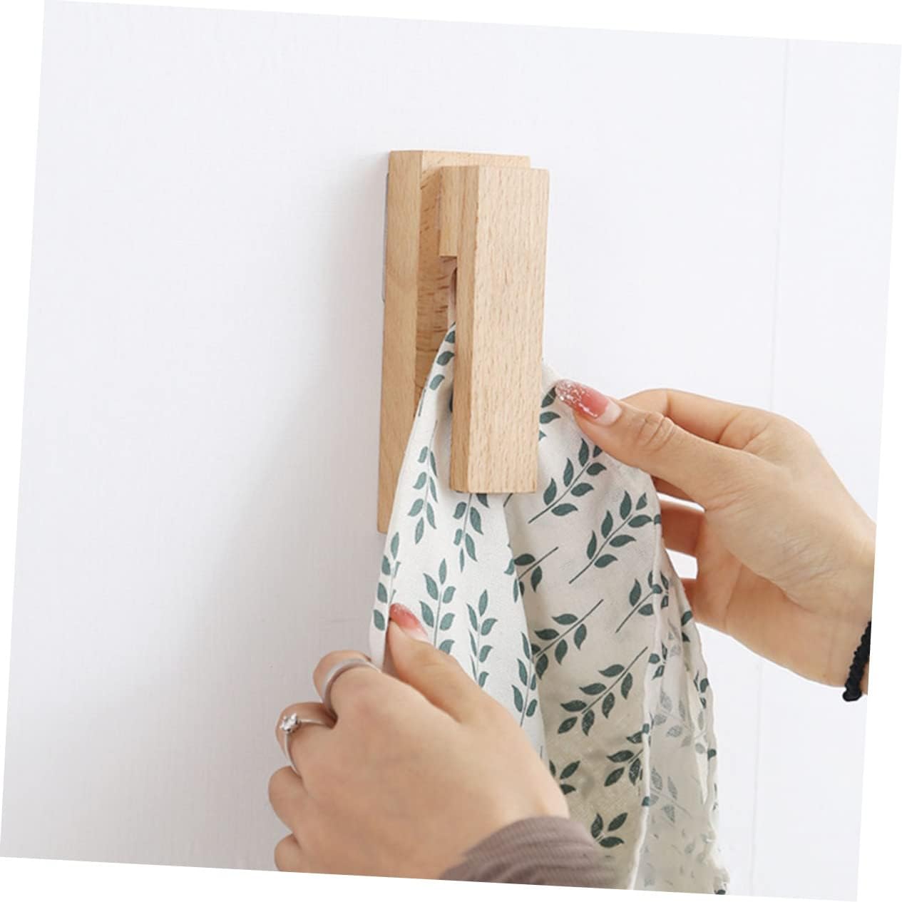 Solid Wood Bathroom Towel Rack Hook For Wall Mount
