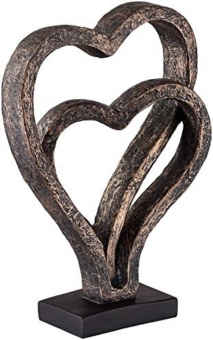 Kensington Hill Interlocking Hearts Bronze Sculpture 1