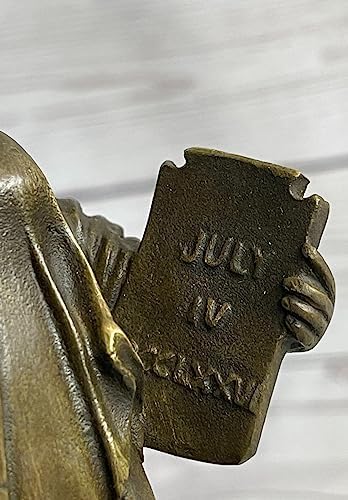 Fisher New York Statue of Liberty Bronze Sculpture on Marble Base 1