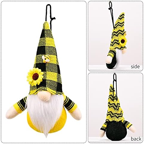 Mini Plush Sunflower Gnome Desk Statue Decor