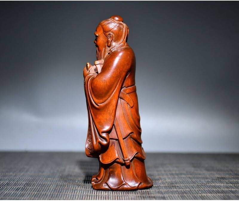 Handcrafted Boxwood Confucius Statue for Home Decor 1