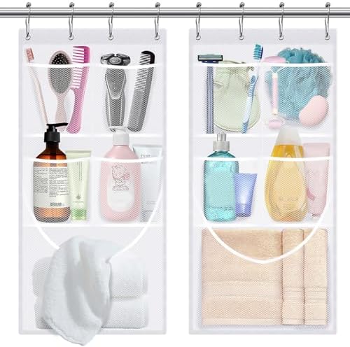 EMLTHORY 2PCS Mesh Shower Organizer with Pockets