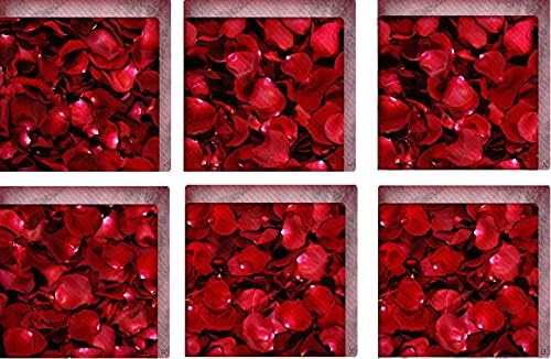 ChezMax Non-Slip Bath Stickers Petal Pattern 6 Pcs