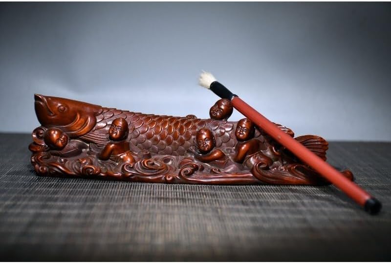 Handcrafted Boxwood Bamboo Meditating Statue
