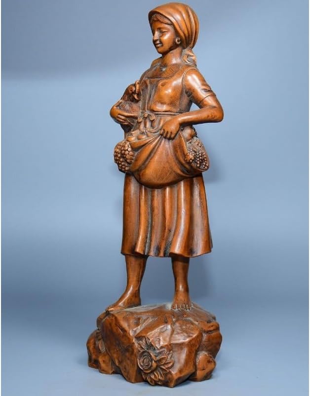 LimpaC Collection Boxwood Meditating Woman Statue